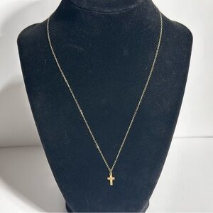 Landstroms 10K Black Hills Gold Cross Necklace 1/20 14K GF Chain